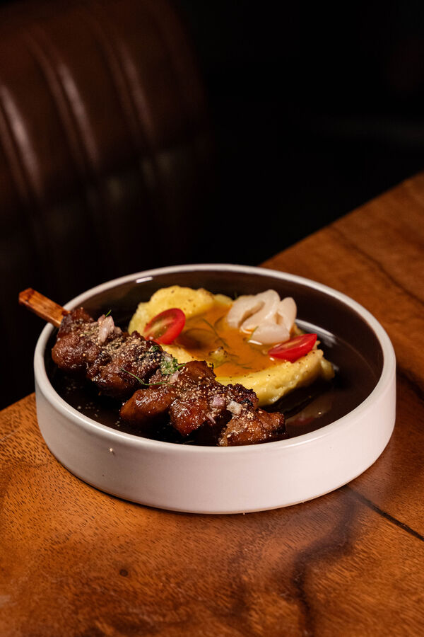 Gai yang — chargrilled chicken thigh with nam jim jeaw